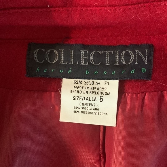 Harve Bernard red size 6 wool jacket - Picture 4 of 4